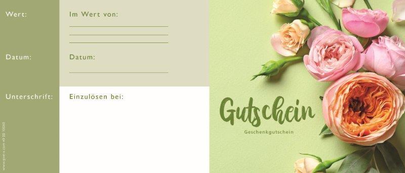 Gutscheine Cheque Gutschein 24,5x10,5 cm