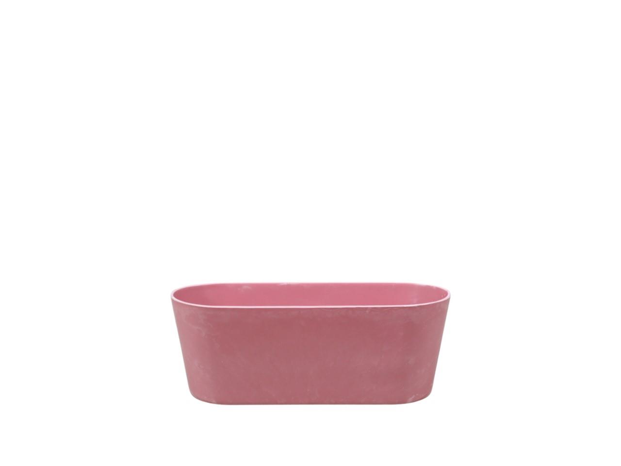 Schale oval KARA rosa Plastik L27,5x11xH10,5cm