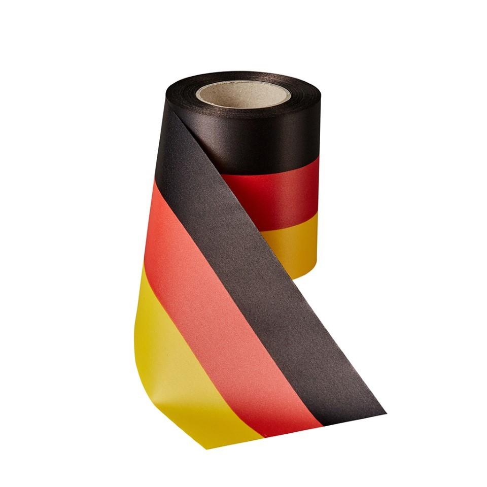 Nationalband 100mm NETTO Super-Satin schwarz-rot-gold