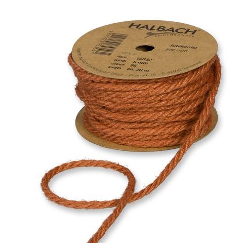 Jutekordel 5 mm 20 Meter cognac