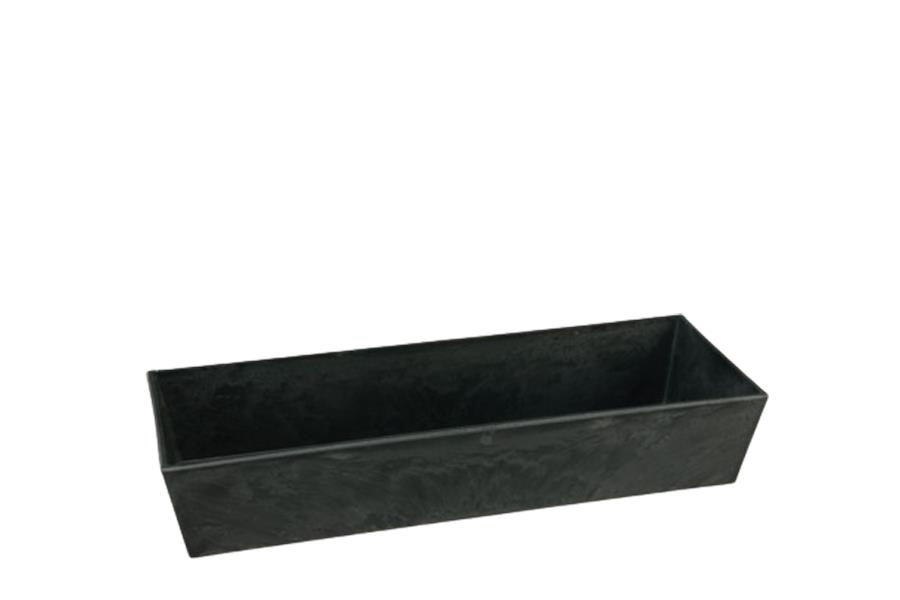 Jardiniere KARA natur-schwarz Plastik L37x14cm H7cm