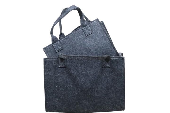 Tasche Filz anthra Set/2 L30x21+L38x26cm NETTO