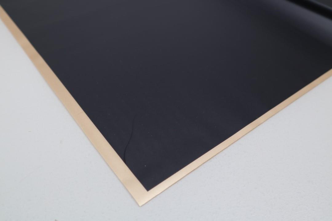 Folienmanschetten quadratisch 58x58 cm schwarz m. Goldrand