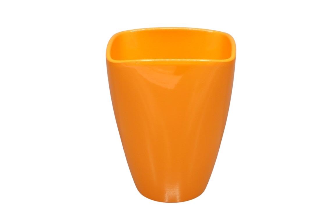 Orchideentopf D12,5H16,5cm Form 407/14 NETTO orange glanz