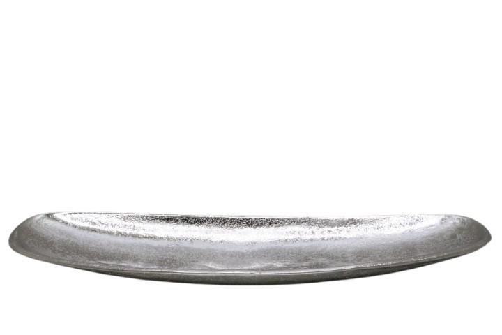 Schale oval Aluminium silber L43x13cm