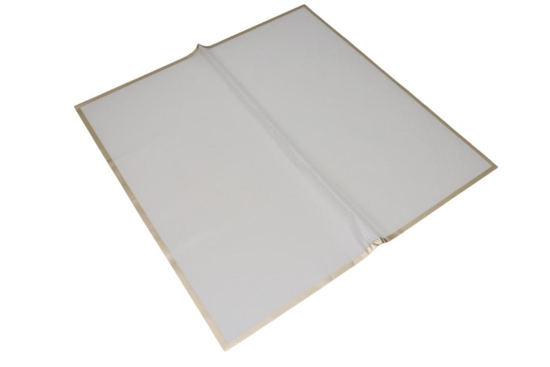 Folienmanschetten quadratisch 58x58 cm weiss m. Goldrand