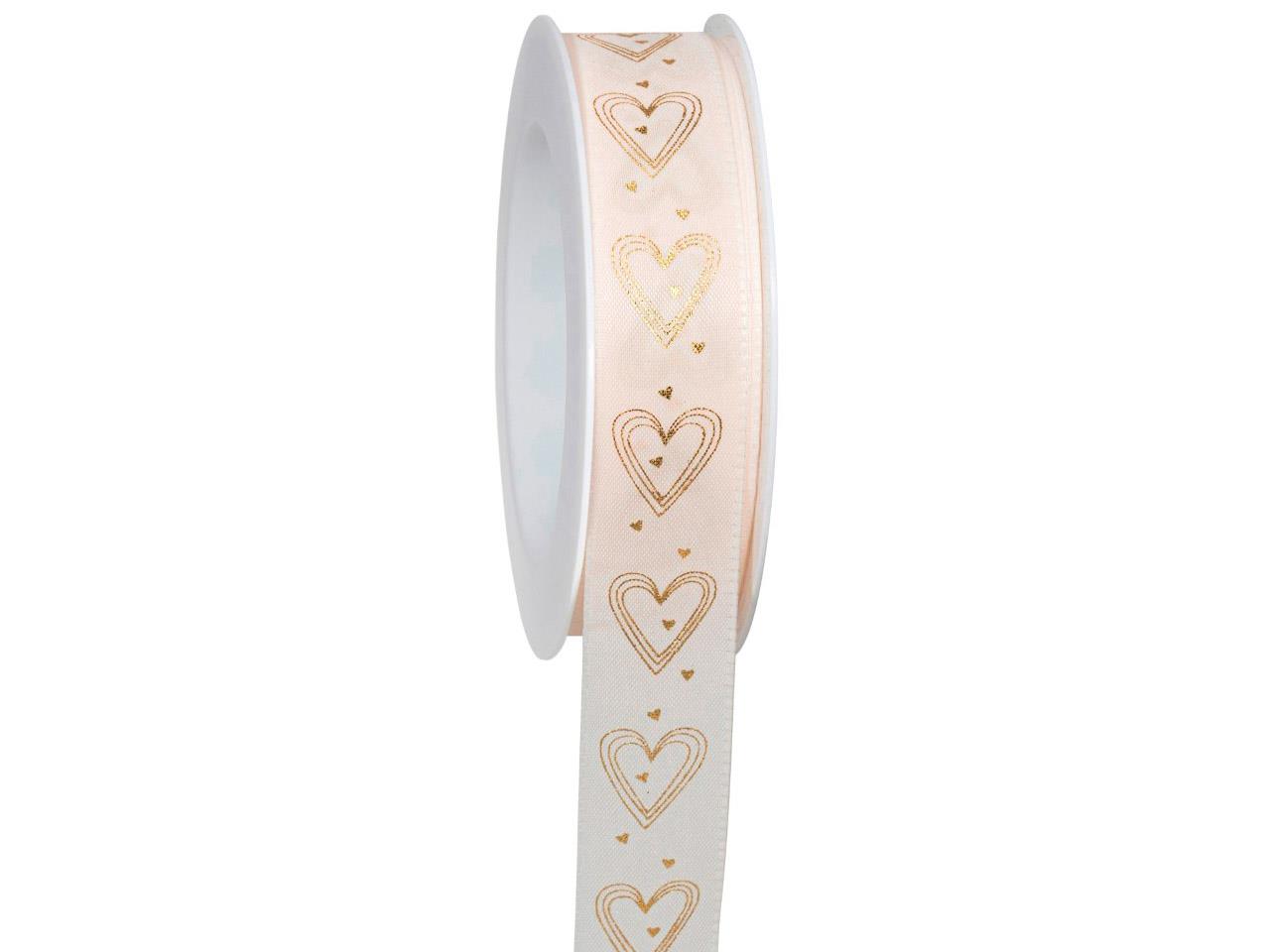 Band Message of Love 25 mm 18 Meter 021 creme