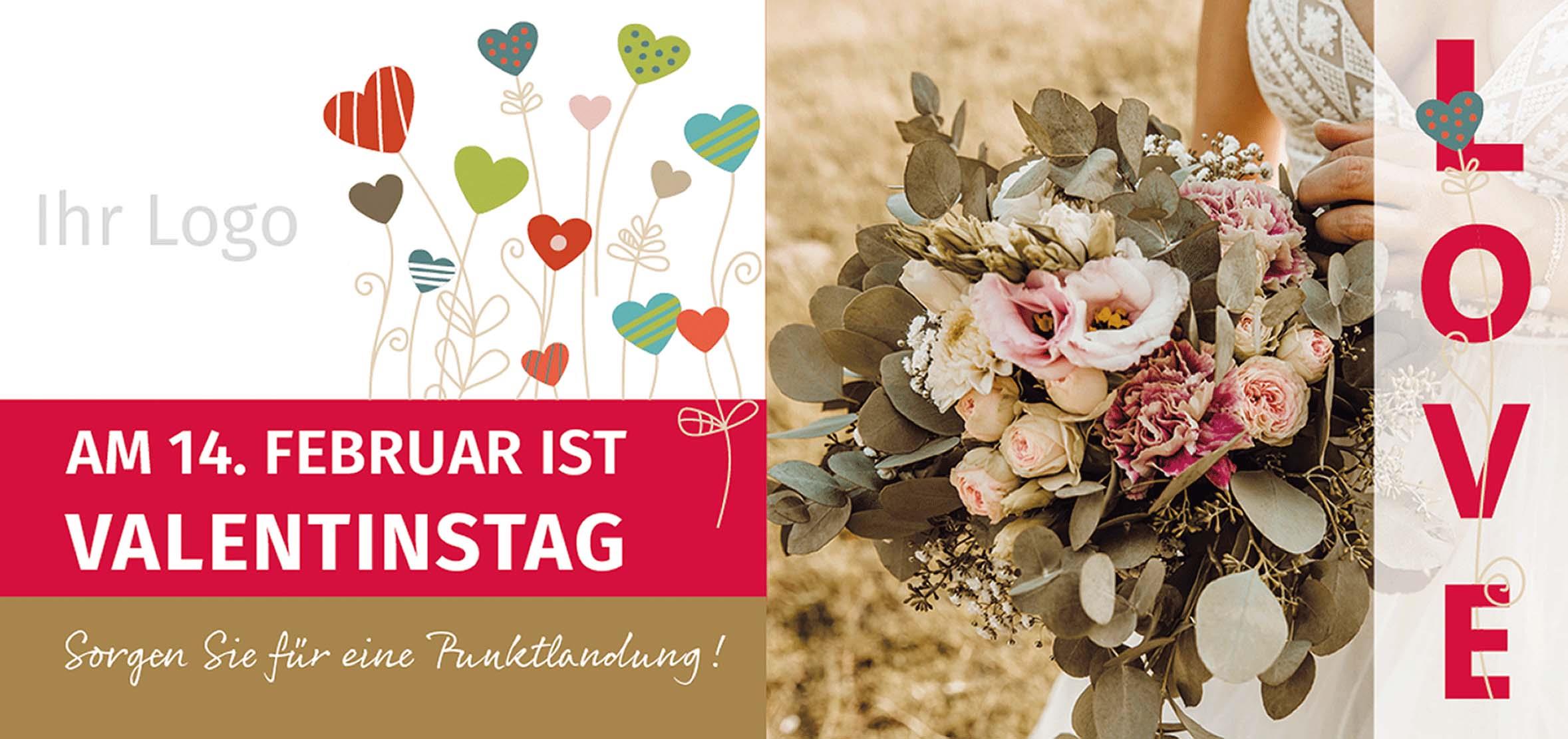 ekaflor Valentinstag DIN lang Flyer inkl. Druck (1000 Stk)