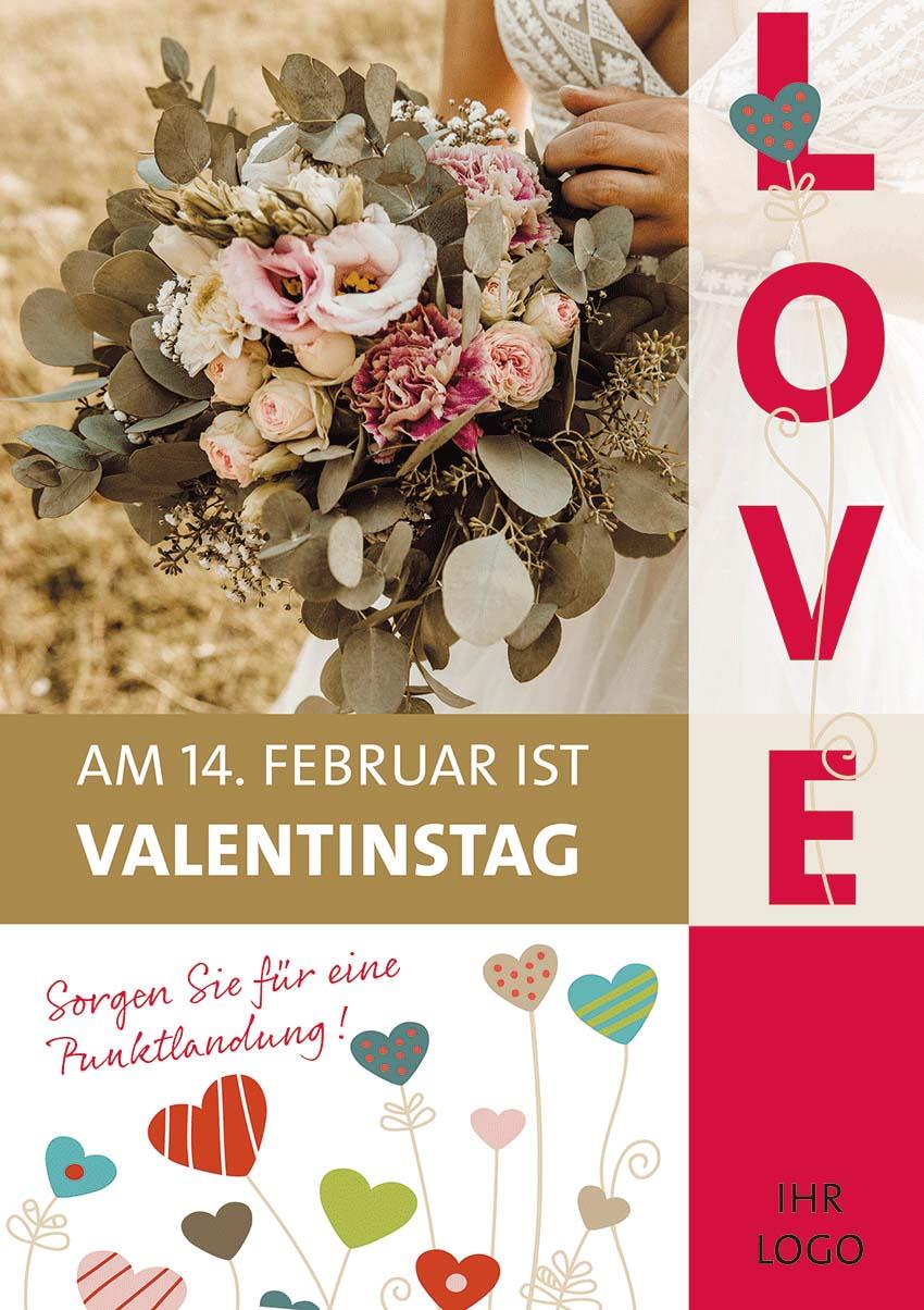 ekaflor Valentinstag 2 Plakate A1 inkl. Druck (2Stk)