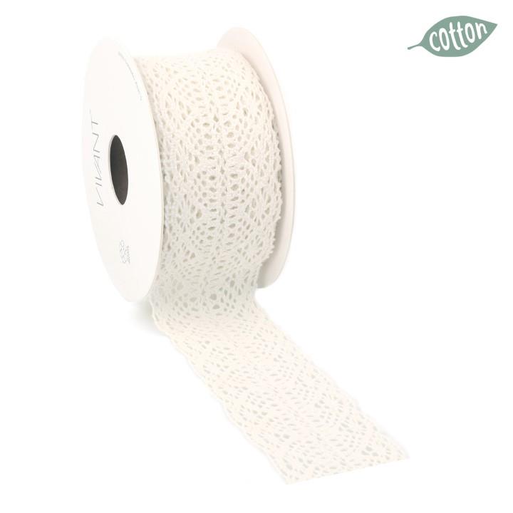 Spitzenband Comtesse 46 mm 7 Meter weiss