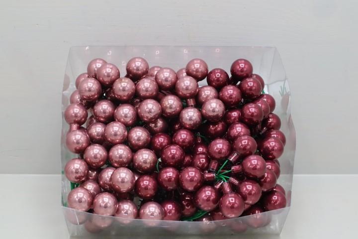 Glaskugel 20 mm a.Draht 144 St. soft cranberry mix