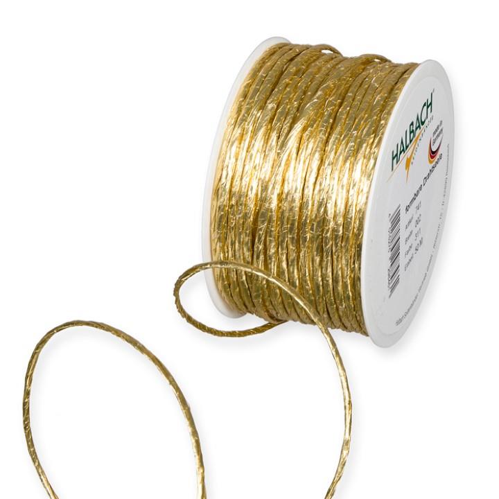 Papierkordel gold  2mm 50 Meter NETTO