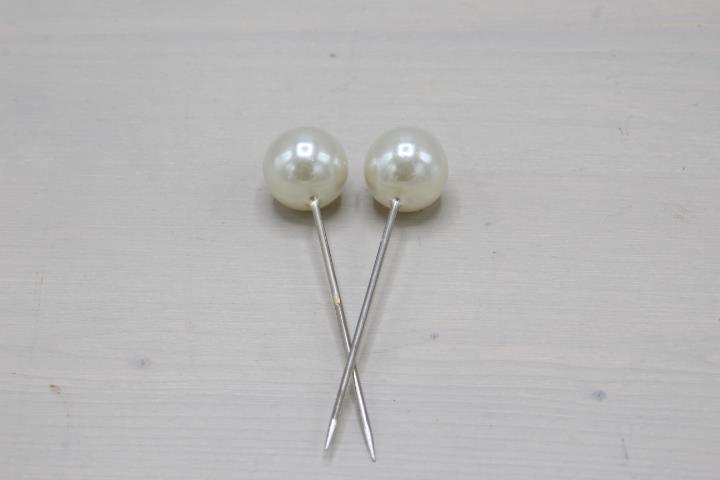 Perlennadeln/Pin Kunststoff creme D6mm L60mm 500 Stück