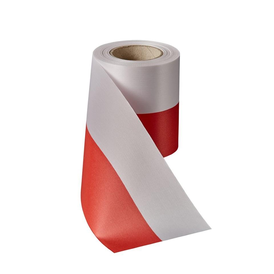 Nationalband 100mm NETTO Super-Satin rot-weiss