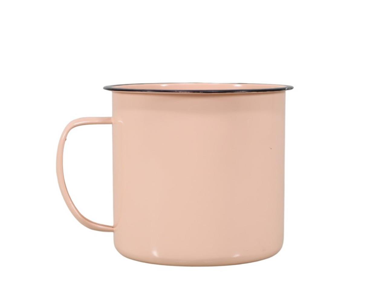 Tasse m. Henkel Zink apricot D13cm L12cm