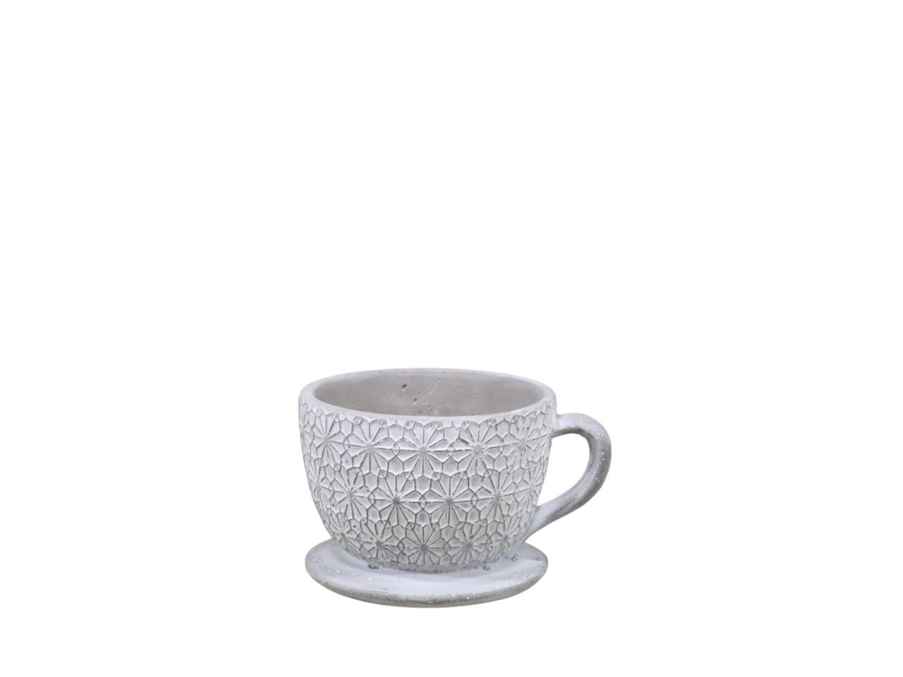 Tasse Odin Keramik beton-weiss L16cm(Öffnung D11,5cm)