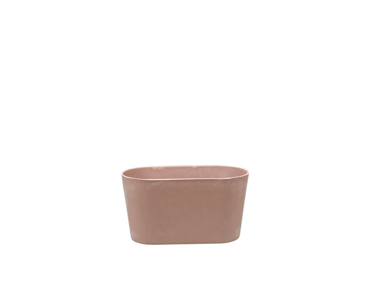 Schale oval KARA taupe Plastik L20,3x10,3cm H10cm