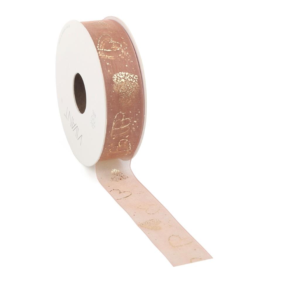 Band Amore 25 mm 20 Meter Farbe rose 72A