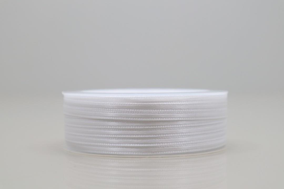 Satinband 3 mm 50 Meter weiss