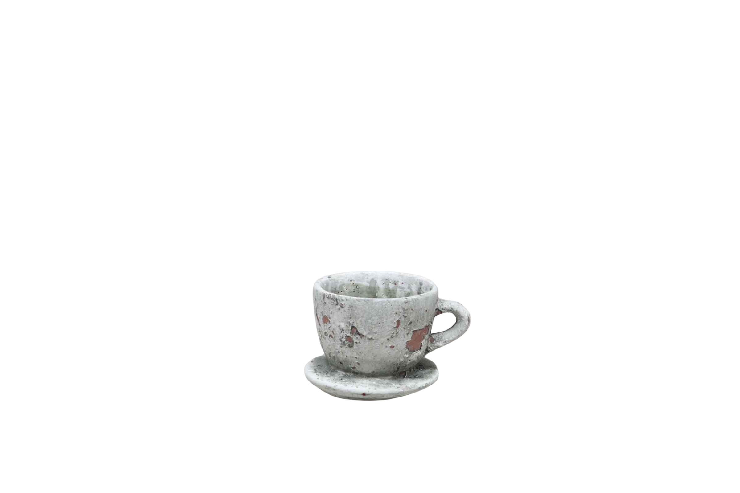 Tasse Ruby Keramik natur-vintage L10,5cm(Öffnung D7cm)