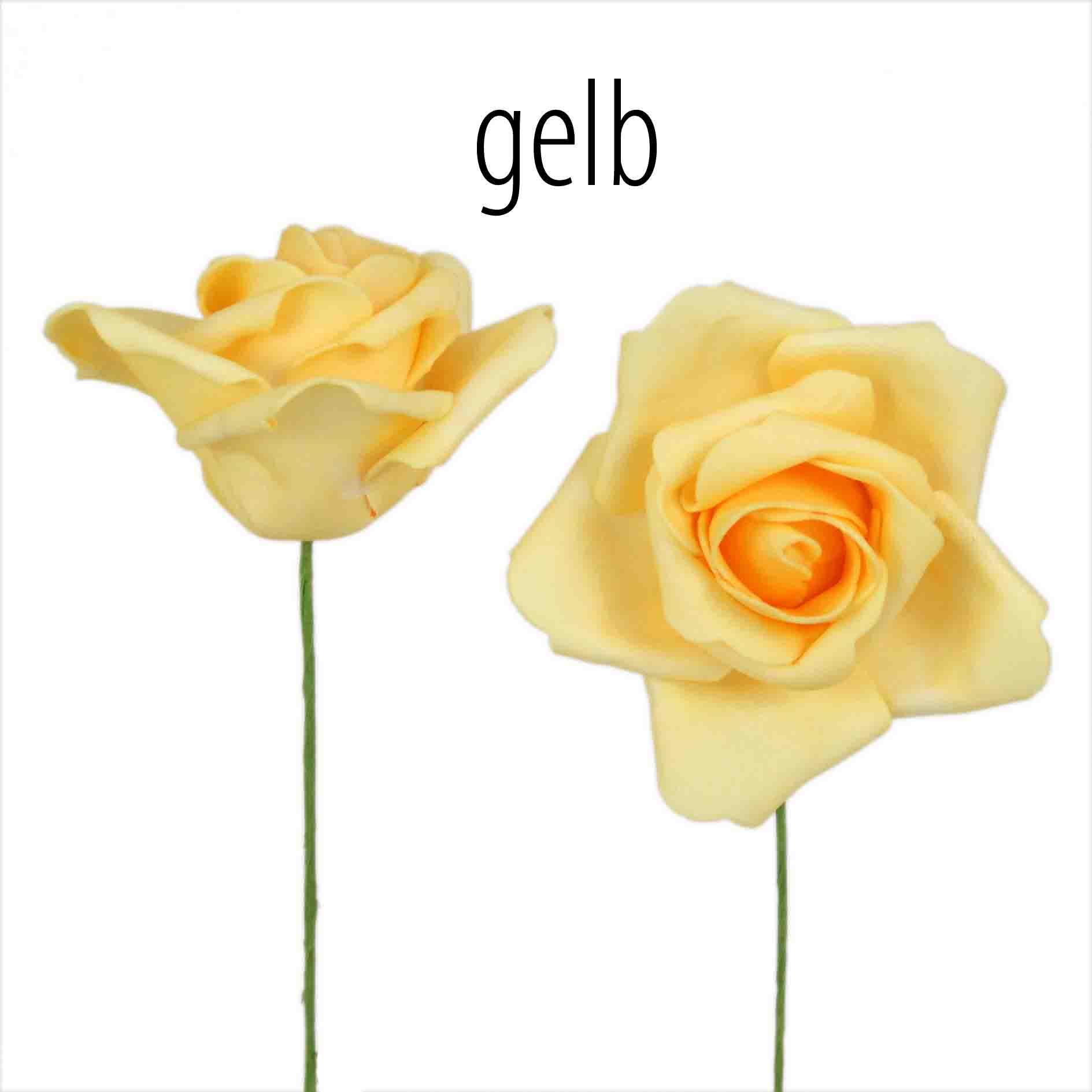 Foam-Rose Clara 5cm gelb