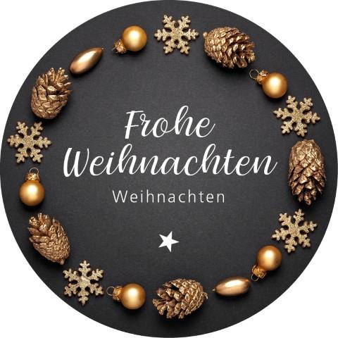 Aufkleber Weihnachten ø65mm