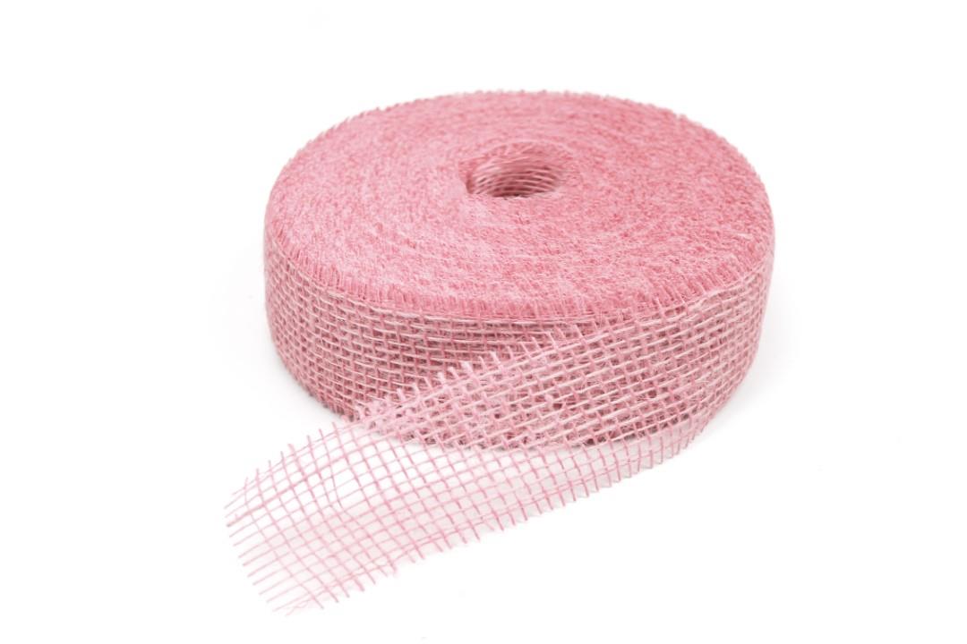 Sizoband Jute 5 cm rosa 3025