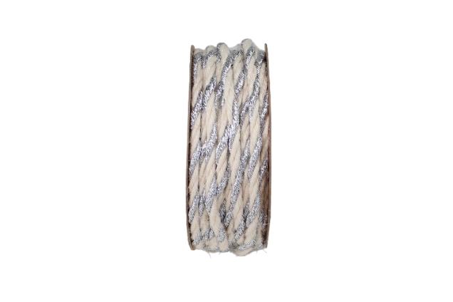 Band Modern Cord 6 mm 15 Meter silber 750