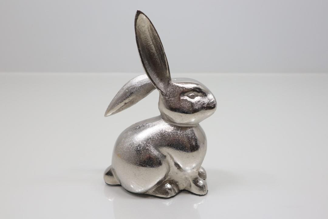 Hase Aluminium silber H24,5cm