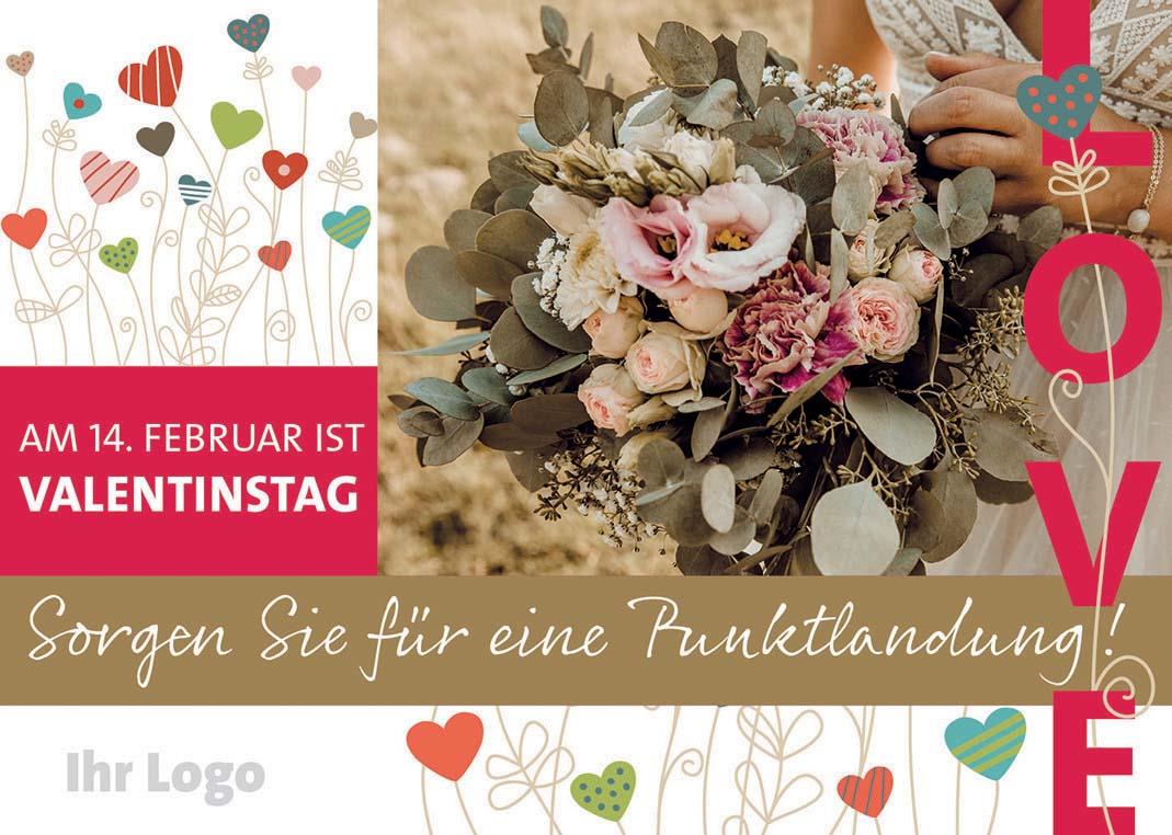 ekaflor Valentinstag Großflächenplakat inkl. Druck