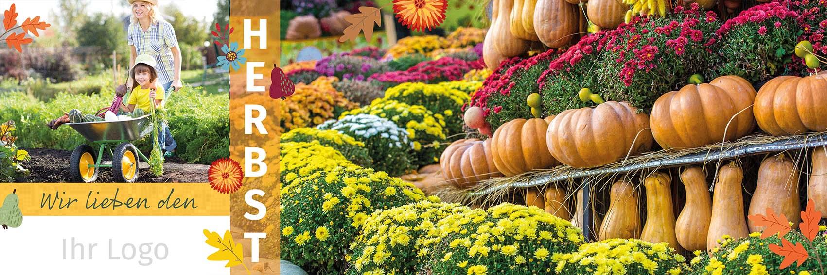 ekaflor Herbst Spannbanner mit Ösen inkl. Druck