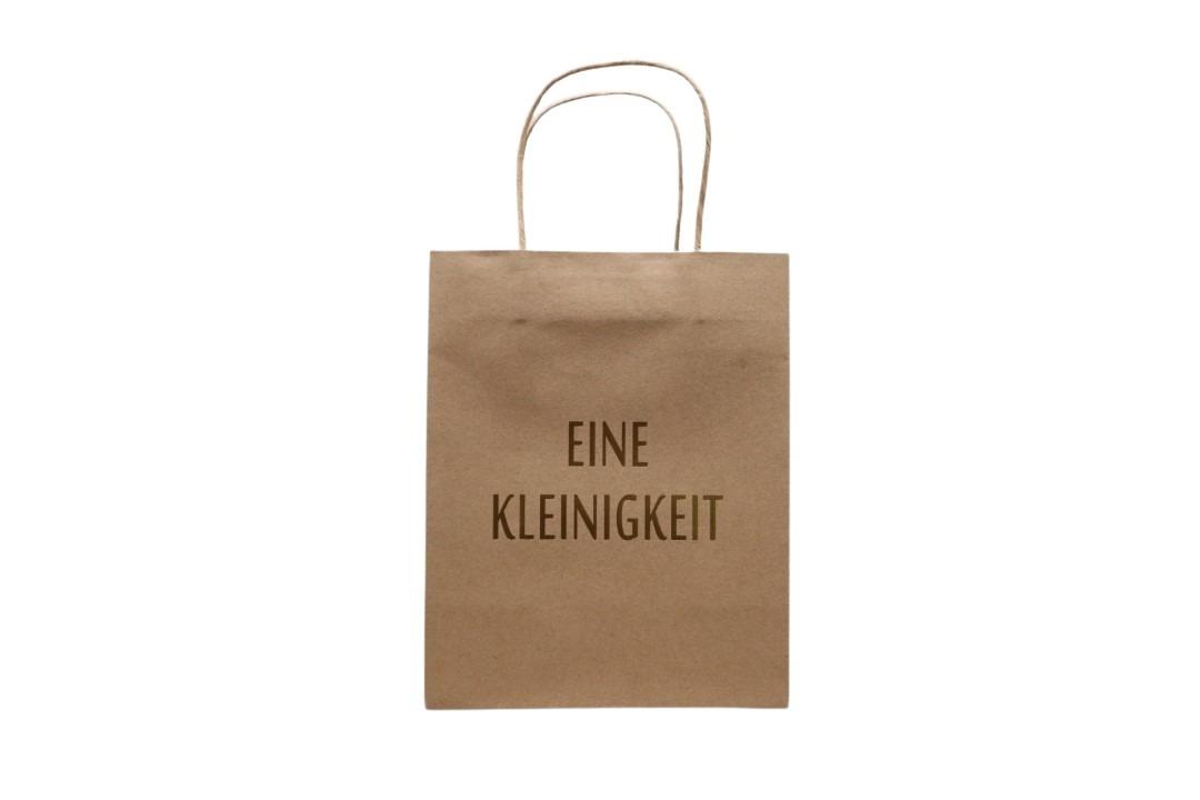 Tasche Papier natur -Eine Kleinigkeit- 200x110x250mm