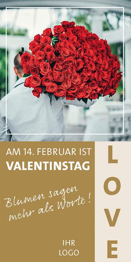 ekaflor Valentinstag POS-Banner inkl. Druck