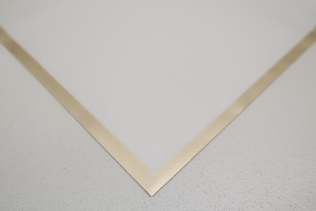 Folienmanschetten quadratisch 58x58 cm weiss m. Goldrand