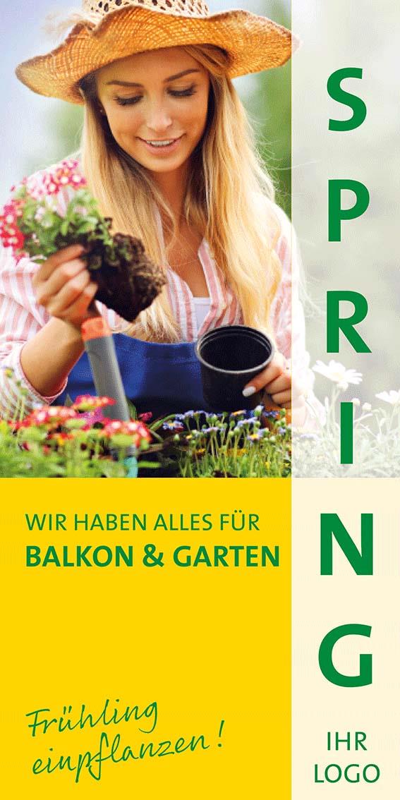 ekaflor Frühling Roll-up Banner 2 m. Ständer inkl. Druck