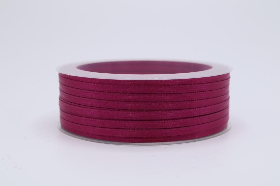 Satinband 3 mm 50 Meter gedecktes pink 660