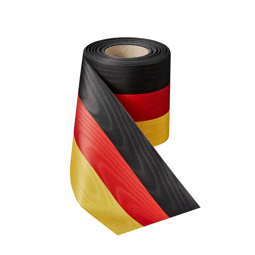 Nationalband 150mm NETTO Moire schwarz-rot-gold