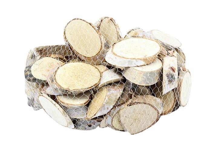 Holzscheiben Birke oval Lca. 6cm natur 500gr.