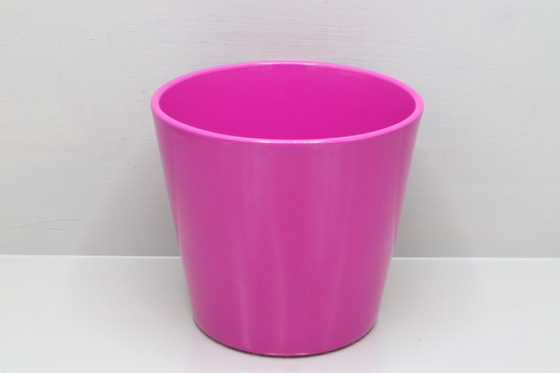 Keramikübertopf Serie 440 10cm fuchsia glanz