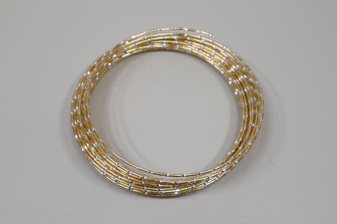 Diamantendraht 10m 2mm Alu gold