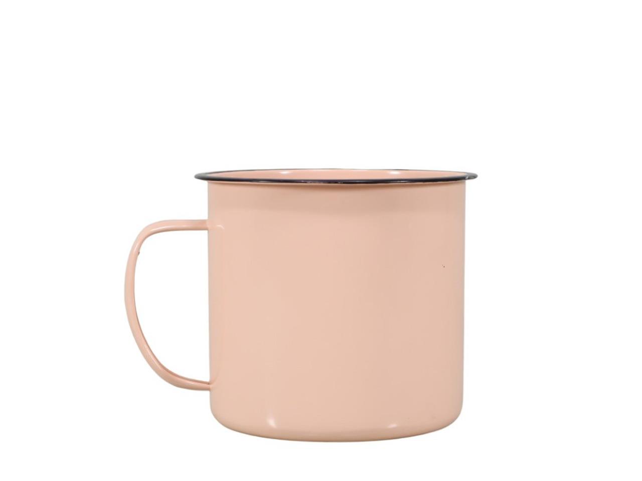 Tasse m. Henkel Zink apricot D11cm L13,5cm