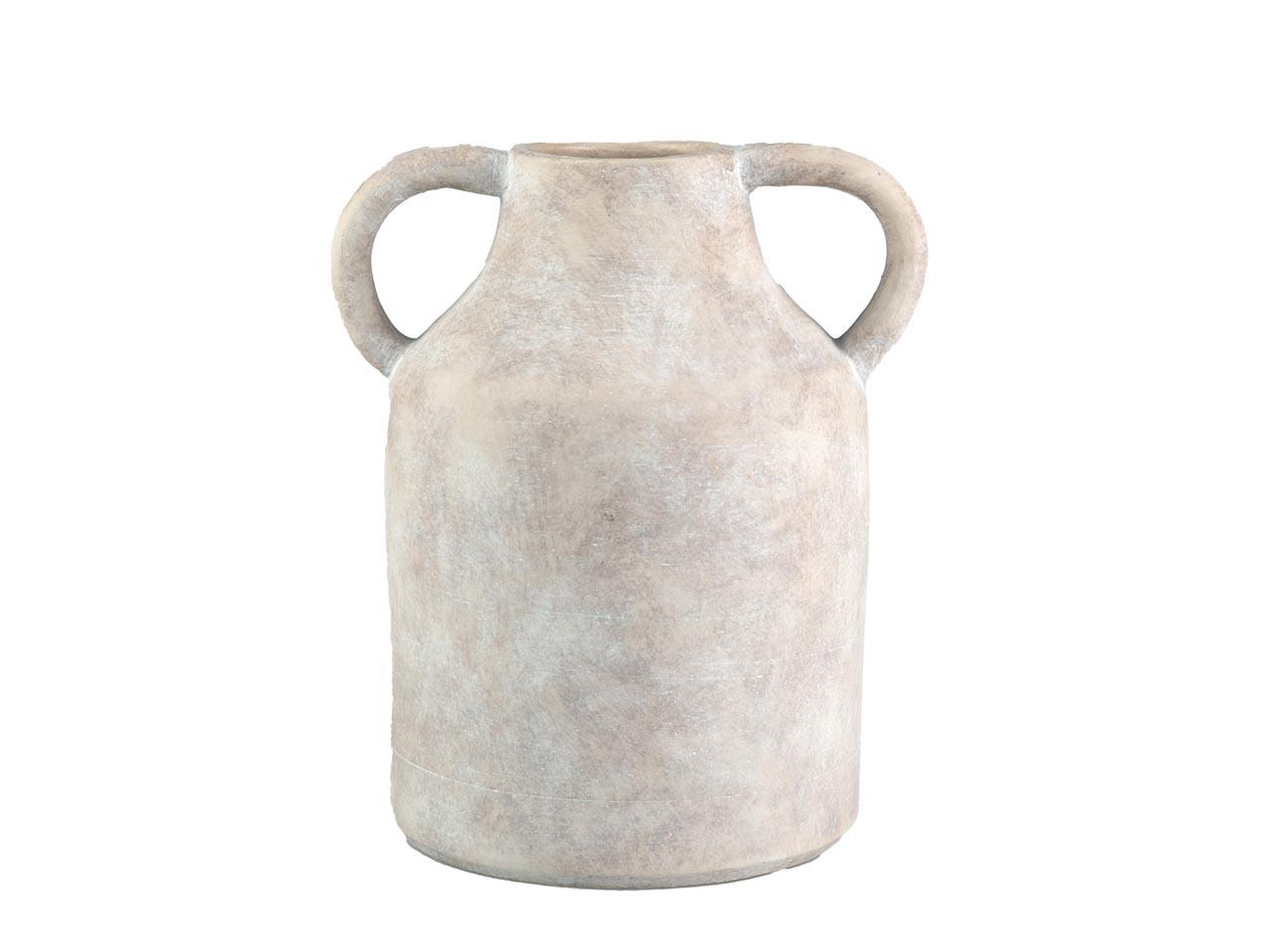 Krug m. Henkeln Keramik creme-antik D18xH22cm