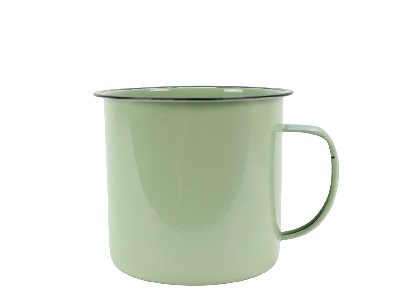 Tasse m. Henkel Zink salbei D13cm L12cm