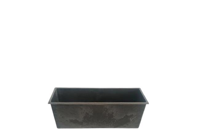 Jardiniere KARA natur-schwarz Plastik L25x9cm H9cm