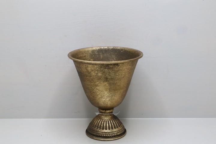 Pokal gold Metall Ø13.5 H16cm