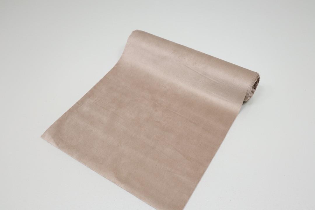 Tischband Samtstoff 28cm Länge 270cm taupe