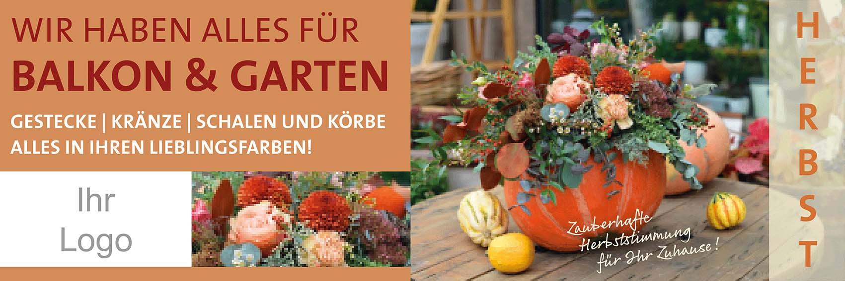 ekaflor Herbst Spannbanner mit Ösen inkl. Druck 03