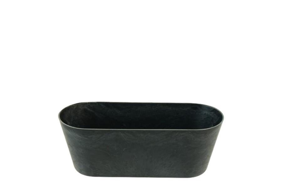 Schale oval KARA natur-schwarz Plastik L27x11cm H10,5cm