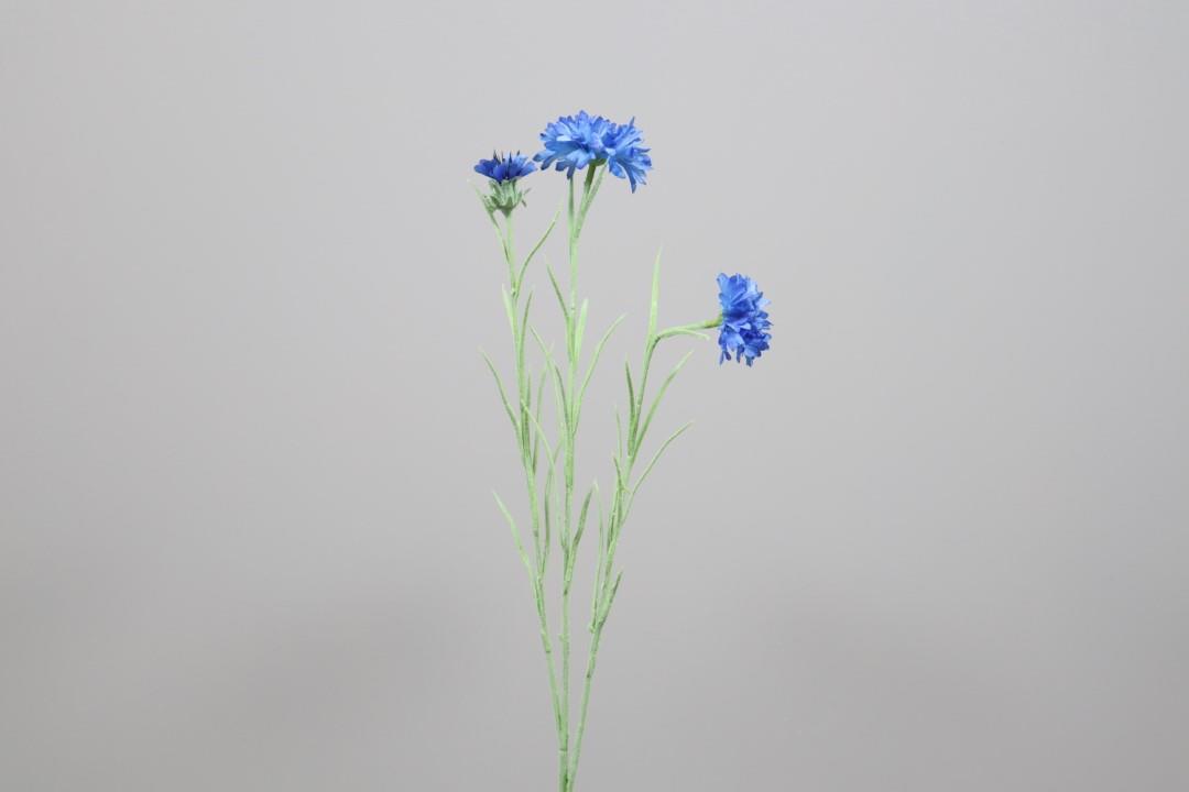 Kornblumenzweig 3fach blau H65cm